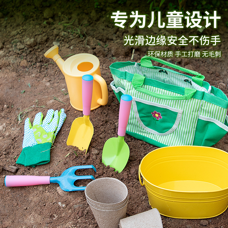 Kinder Gartenwerkzeug Set mit Handschuhen 2