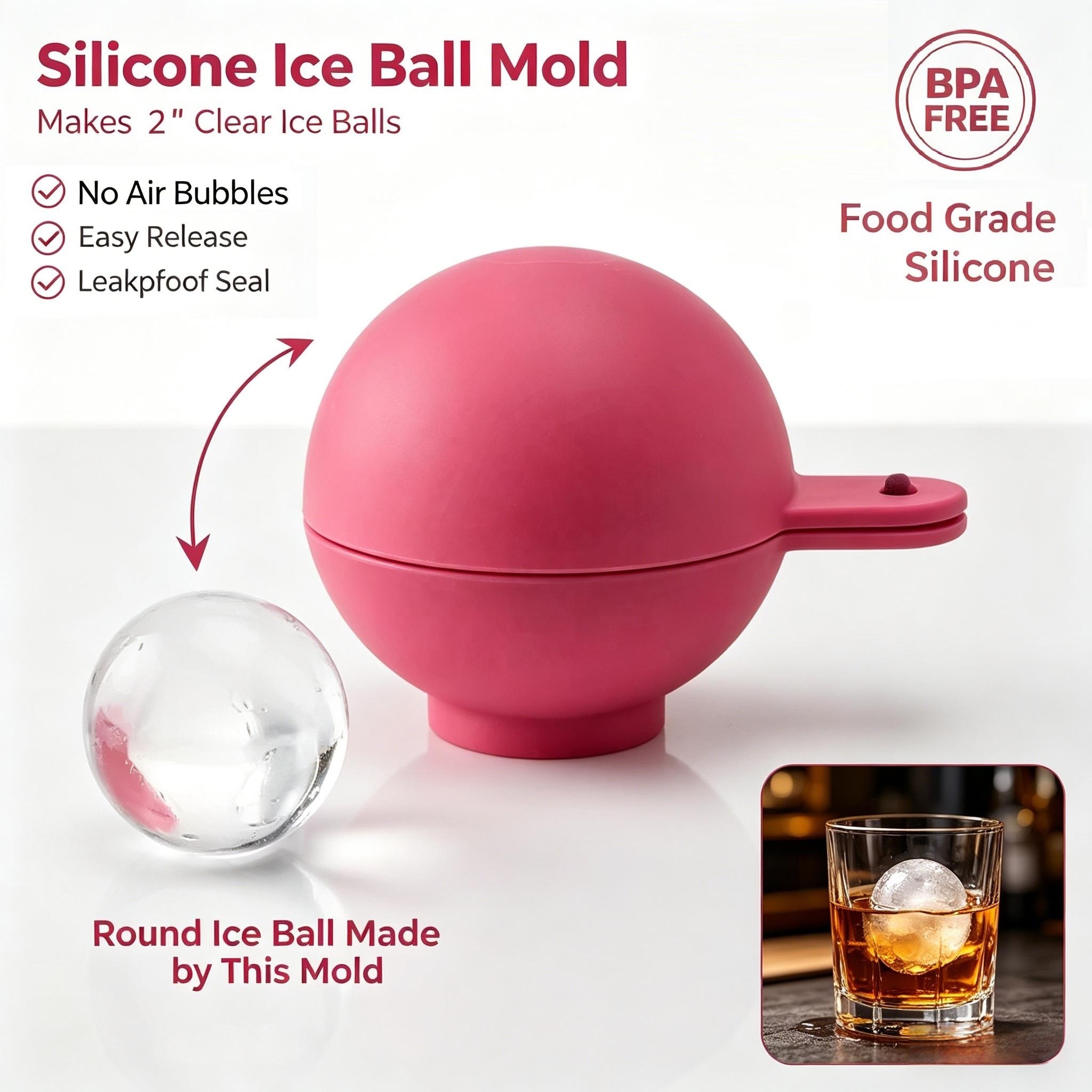 Silikon-Eiskugelform für Whiskey, 70ml