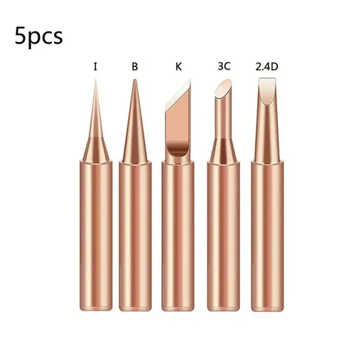 Kupfer Lötspitzen-Set 5-teilig für Lötkolben