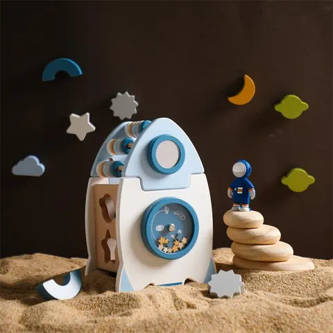 Montessori Babyspielzeug Aktivitätsbox mit Zahlen