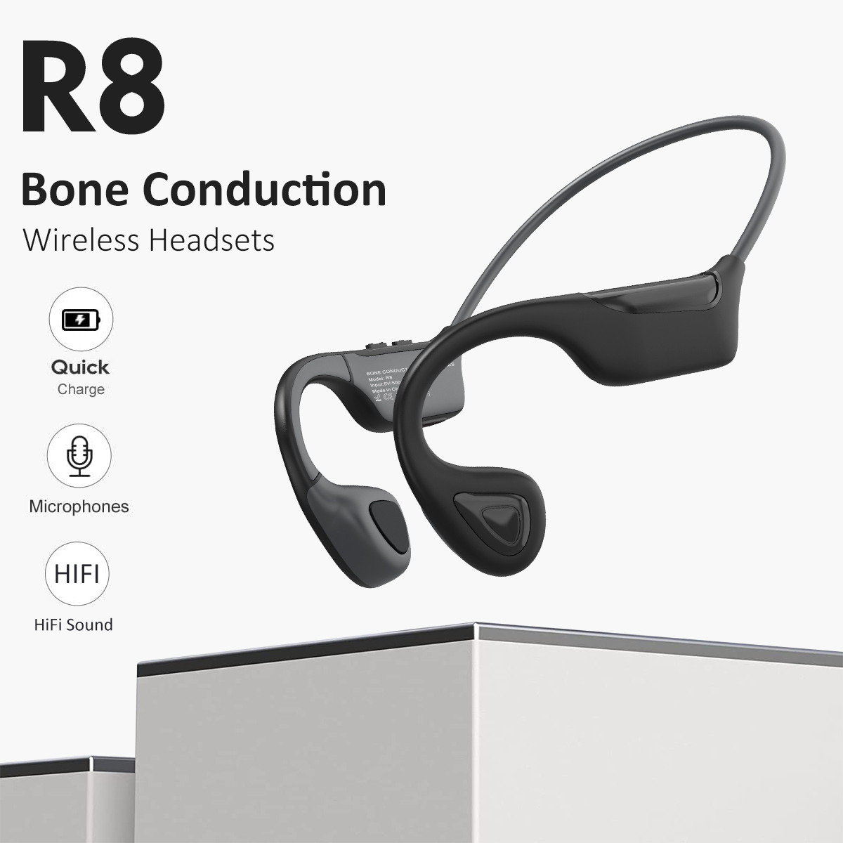 Knochenschall Kopfhörer Wireless mit LED-Anzeige 2