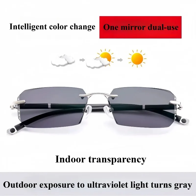 Randlose Herren-Lesebrille mit Blaulichtfilter 3