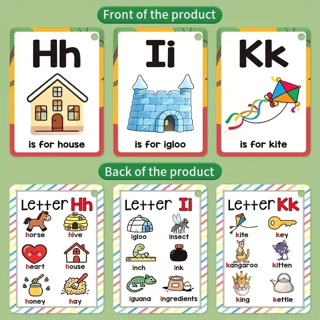 Alphabet-Lernkarten für Vorschulkinder 4