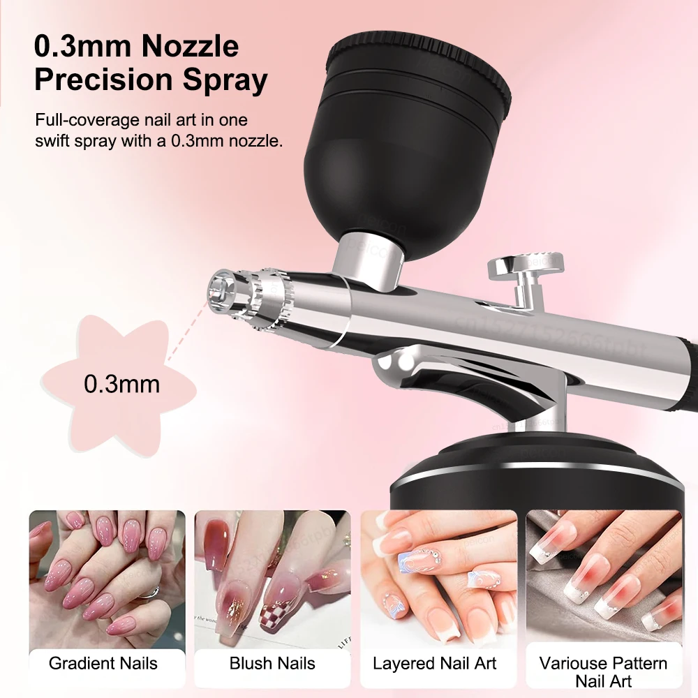Tragbare Airbrush-Pistole mit Kompressor-Set 4