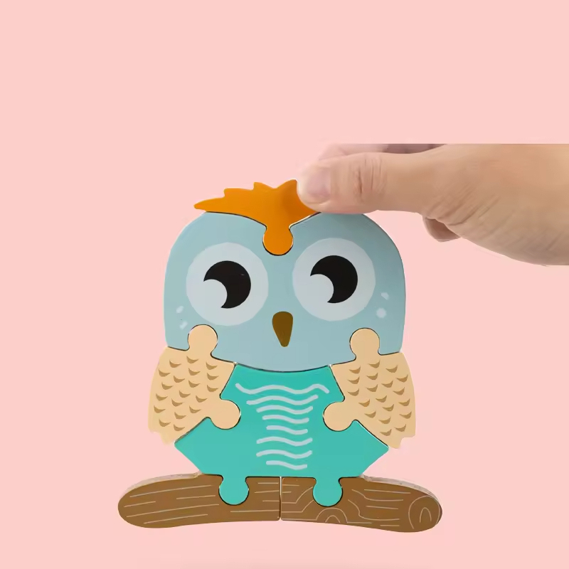 Holz-3D-Tierpuzzle im Montessori-Stil 4