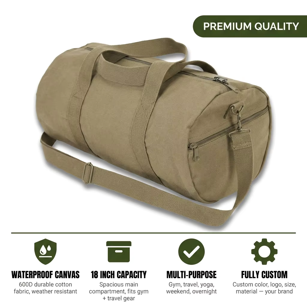 Canvas-Schultertasche für Fitness-Reisen