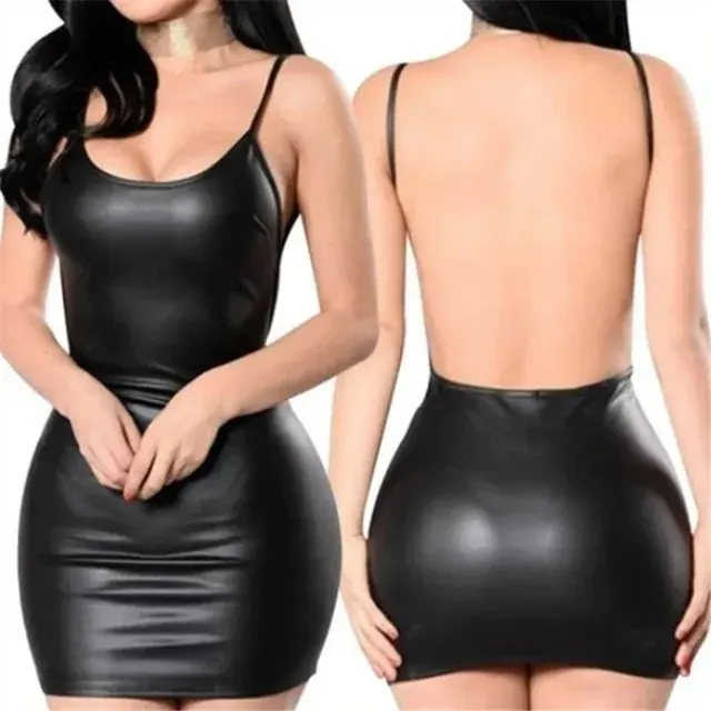 Kunstleder-Minikleid 3