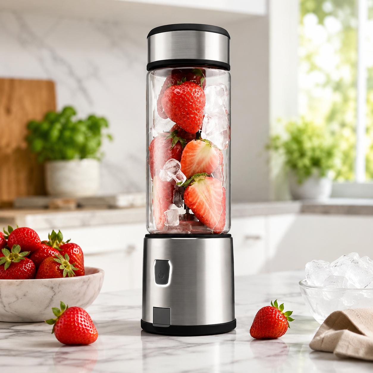 USB Smoothie Mixer aus Borosilikatglas 2