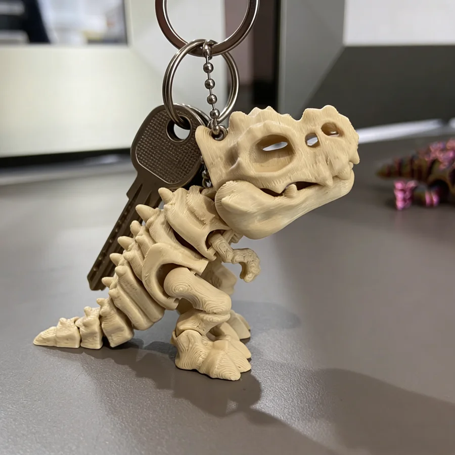 3D-gedrucktes T-Rex-Skelettmodell mit Gelenken 3