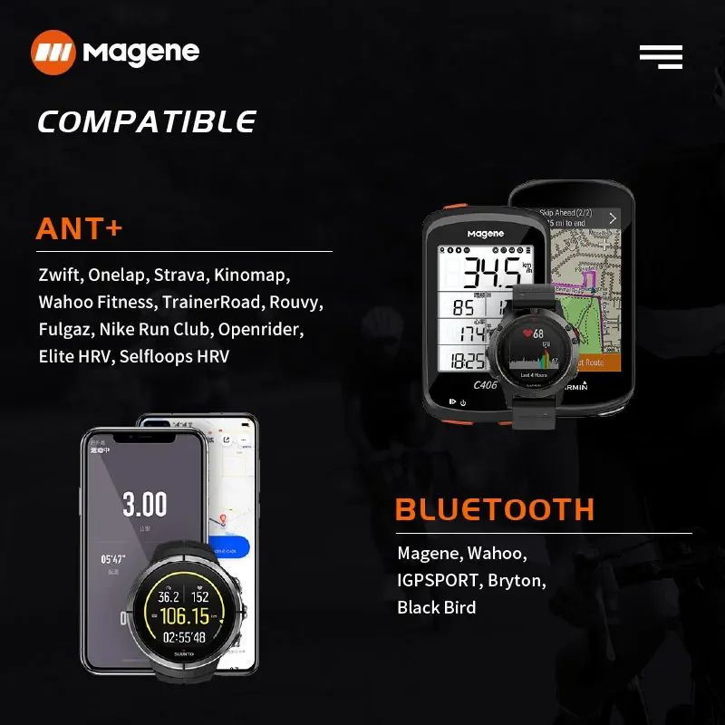 Herzfrequenzsensor mit Brustgurt, Dual-Modus 2