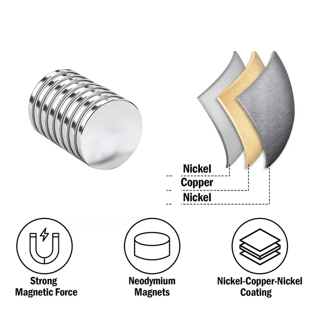 Runde Neodym-Magnete, 10 x 3 mm 2