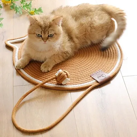 Katzen-Kratzmatte mit Seil
