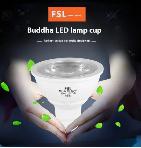 Minimalistische LED-Tassenleuchte mit Spot