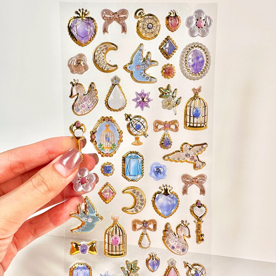 3D-Acryl-Sticker mit Diamant-Dekor