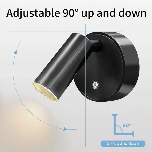 Kabellose LED-Wandleuchte mit 360°-Drehung 4