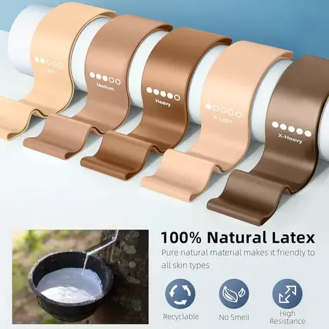 Naturlatex Hüftbänder Set 5-teilig Heimtraining