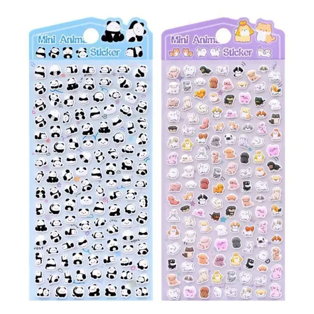 Niedliche 3D-Puffy-Sticker mit Tiermotiven 3