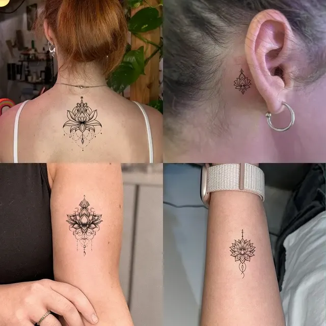 Lotus-Temporäre Tattoos 3