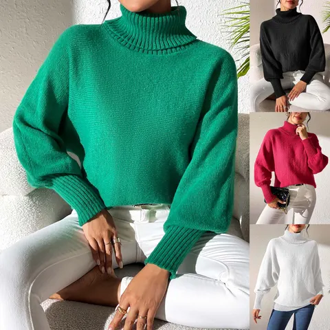 Rollkragenpullover mit Revers