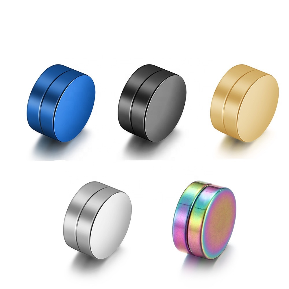 Magnetische Ohrstecker-Klemme Edelstahl Unisex 2