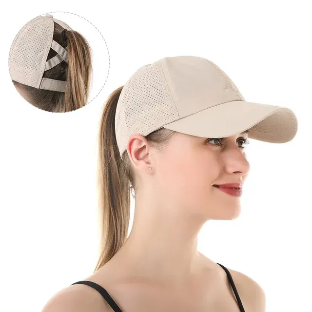 Damen-Mesh-Baseballkappe mit Pferdeschwanz-Öffnung 3