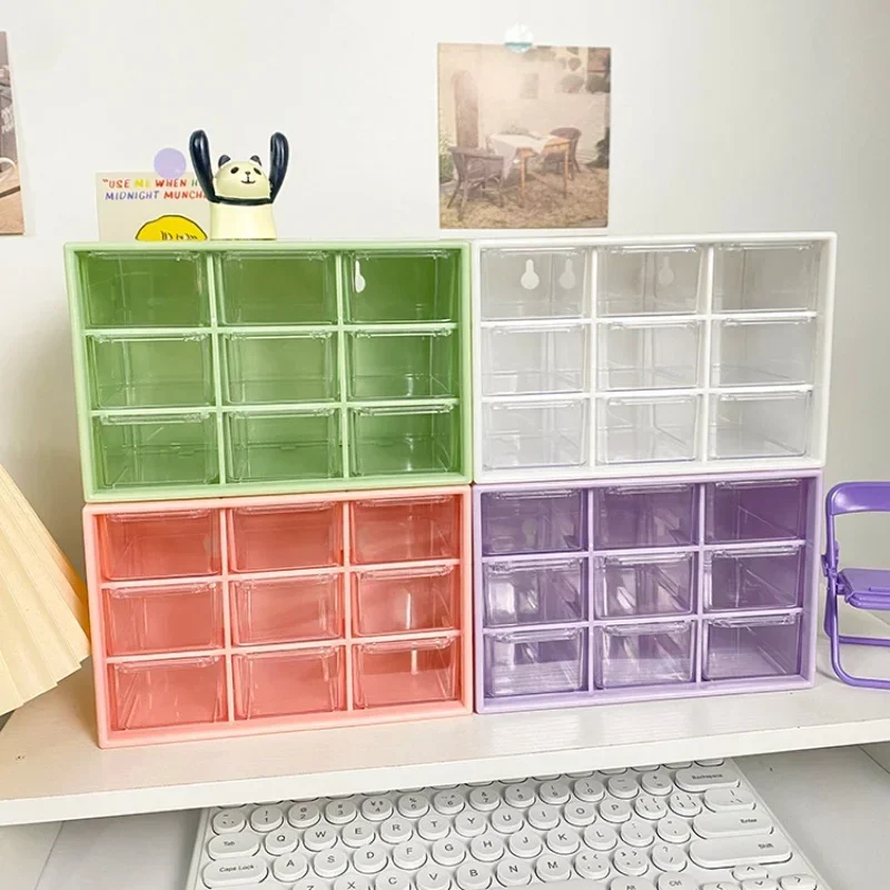 Transparenter 9-Fächer Schreibtisch-Organizer