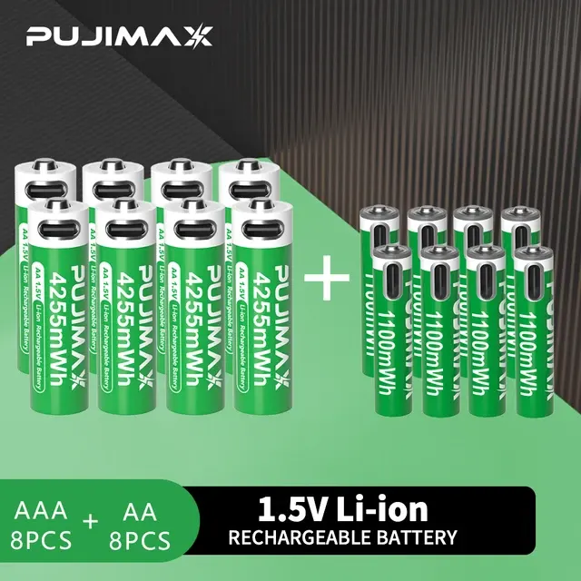 USB-C Li-Ion Akku AAA AA 1,5 V 3