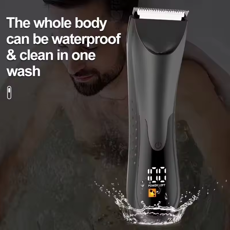 Wasserdichter Herren Intimtrimmer mit Keramikklinge 4