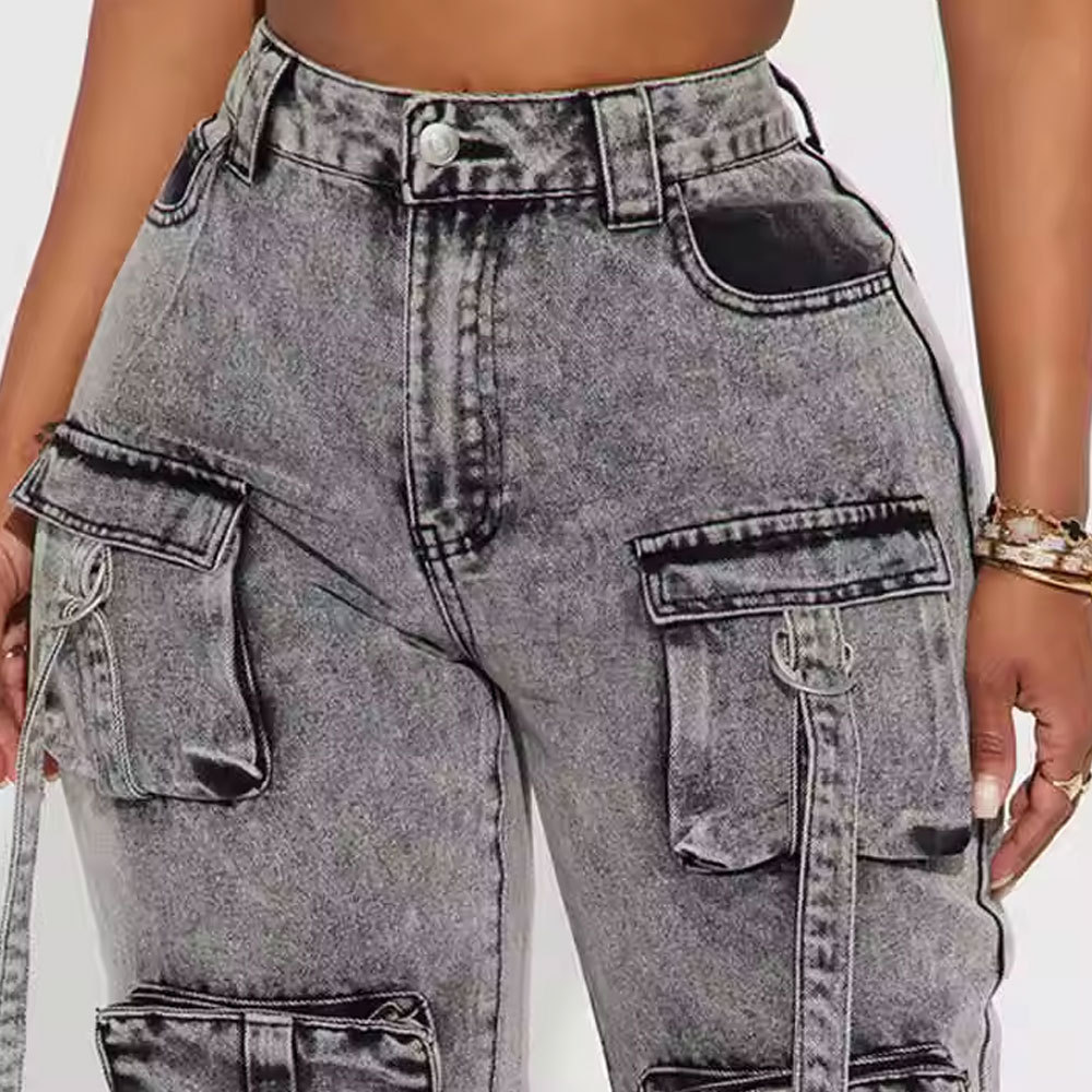 Damen-Cargohose aus 100% Baumwolle 2