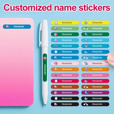 Personalisierte Namensaufkleber