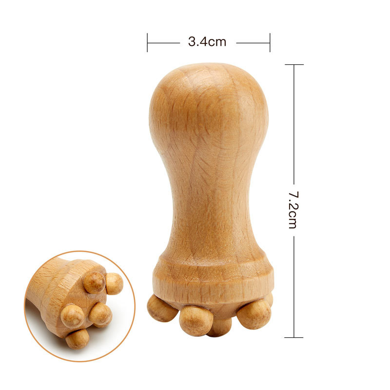 Holz Gua Sha Massageset mit Roller 3