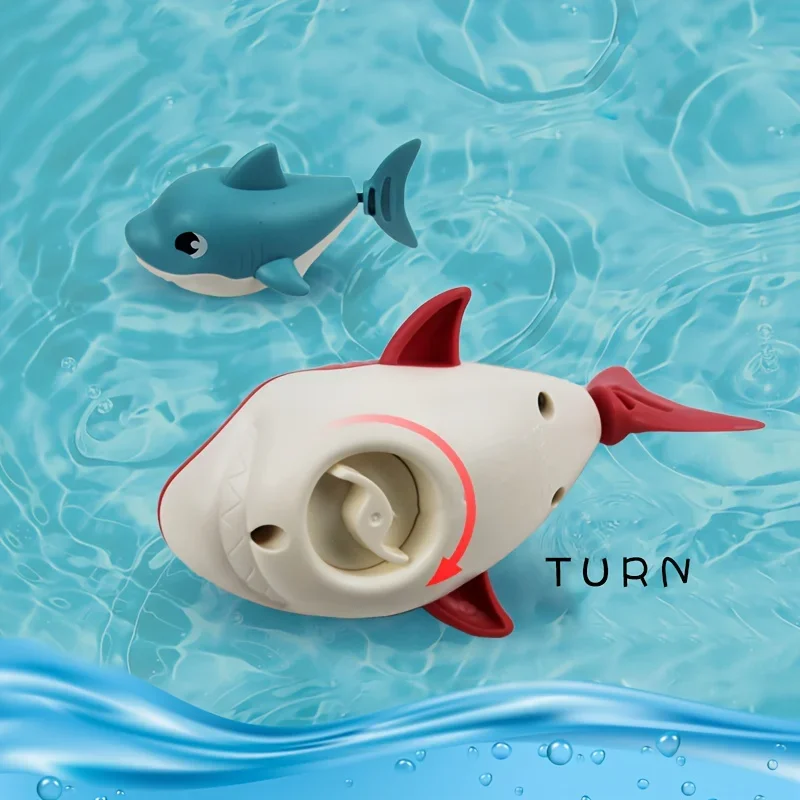 Cartoon-Hai Baby-Wasserspielzeug mit Aufziehkette 4