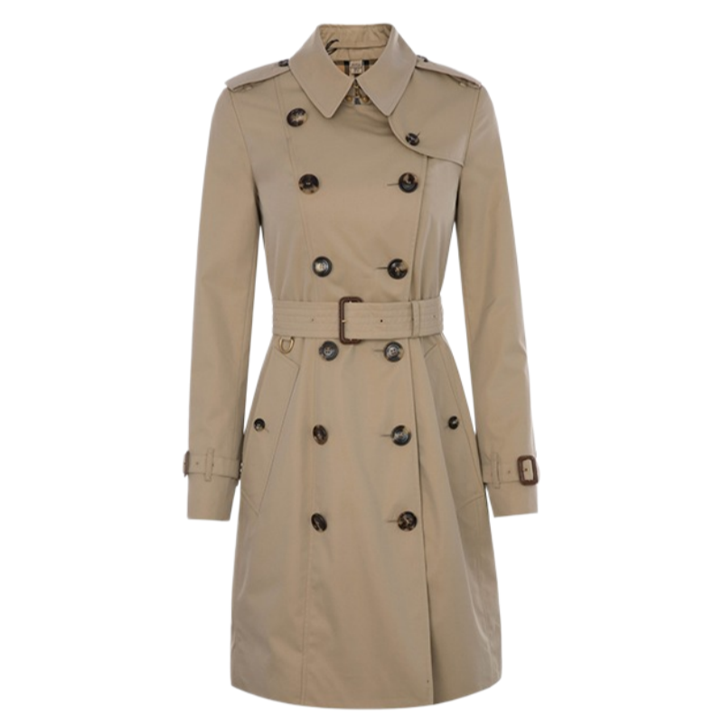 Damen Trenchcoat schmal geschnitten winddicht mit Gürtel 2