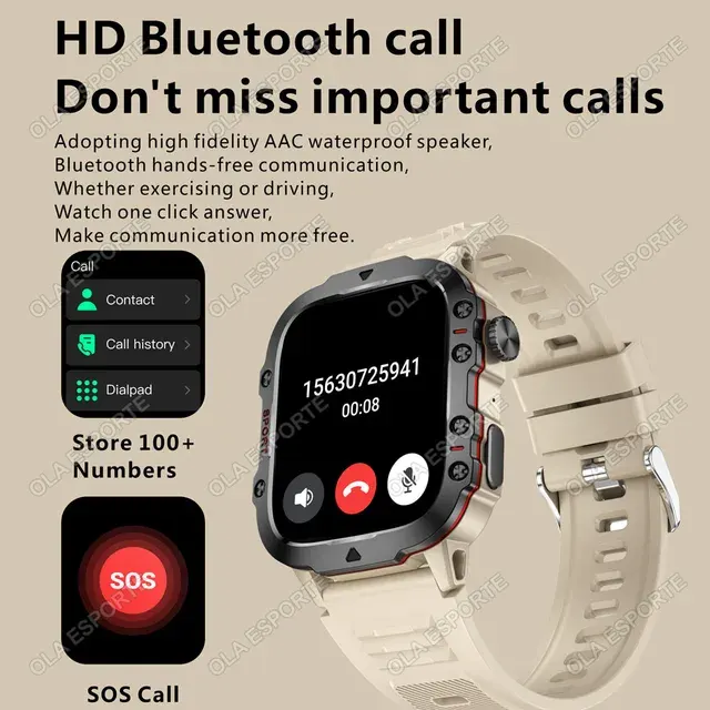 Militärische Herren-Outdoor-Smartwatch mit GPS 3