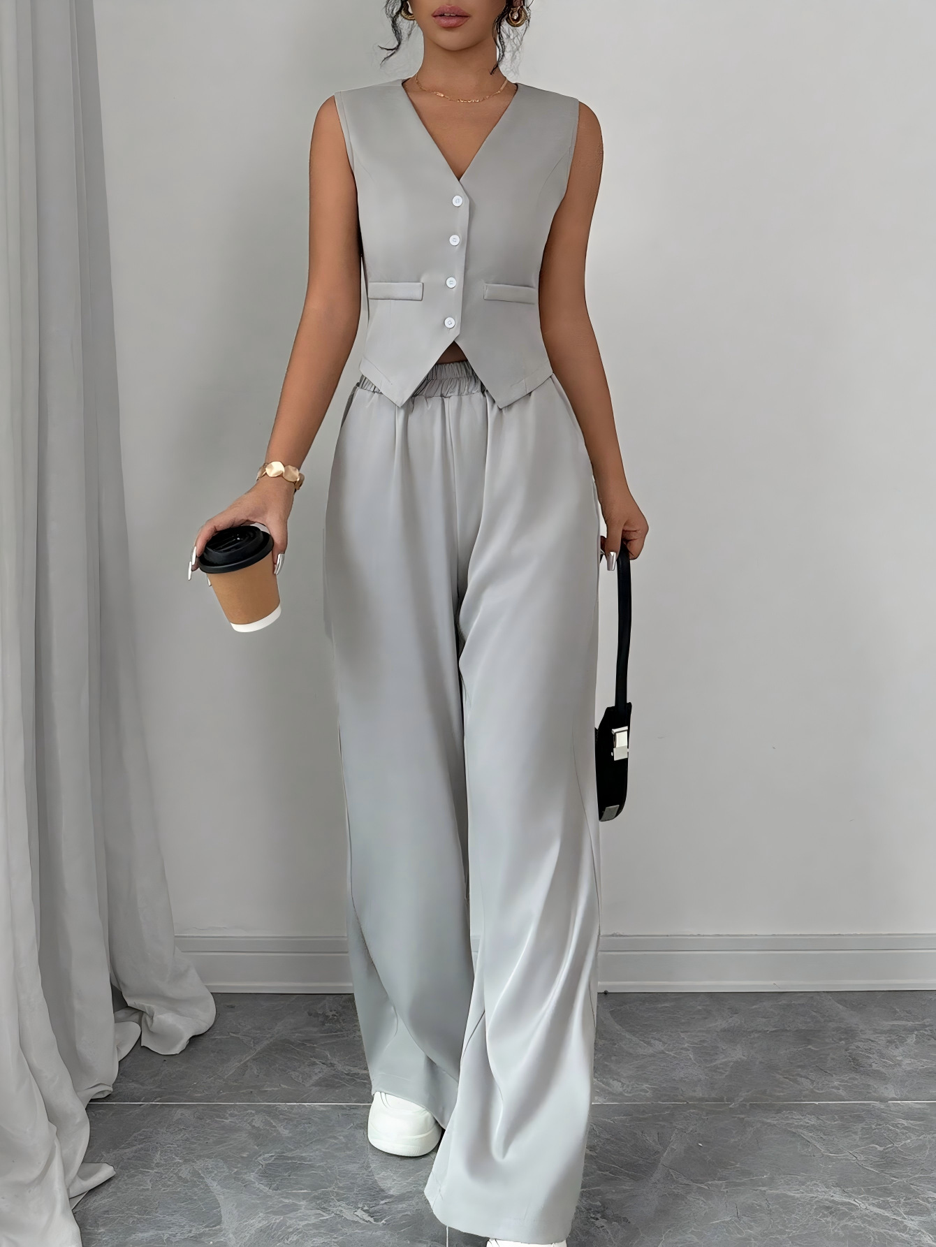 Damen-Weste-Hosen-Set