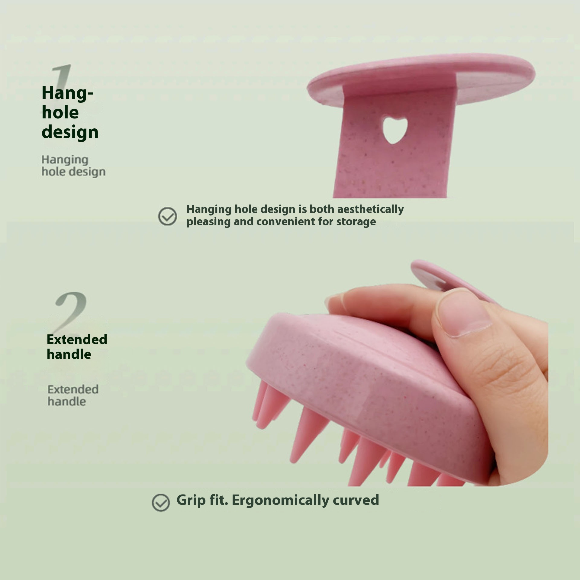 Kopfhaut-Massagebürste mit Shampoo-Applikator 4