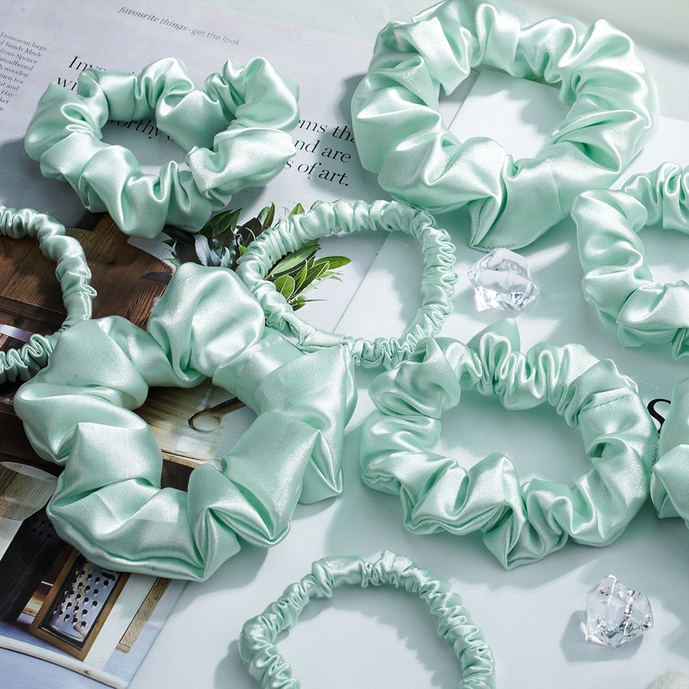 Satin Haargummis Set Polyester Bunt Individuell 3