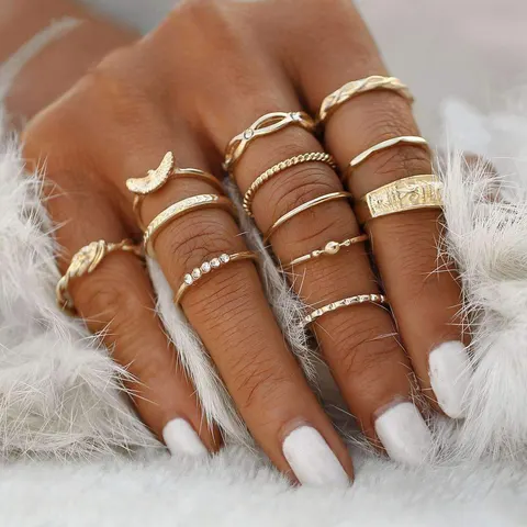 Ringset im Sonnenwend-Design