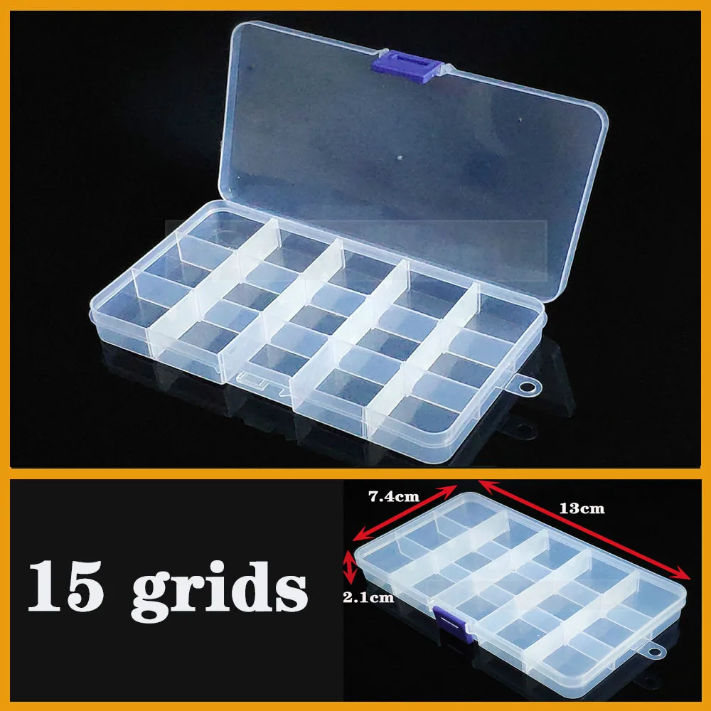 Transparente Schraubenbox mit Fächern 4