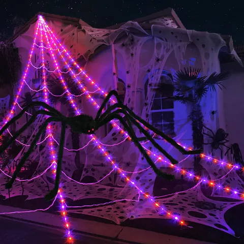 Halloween-Spinnennetz-Lampe