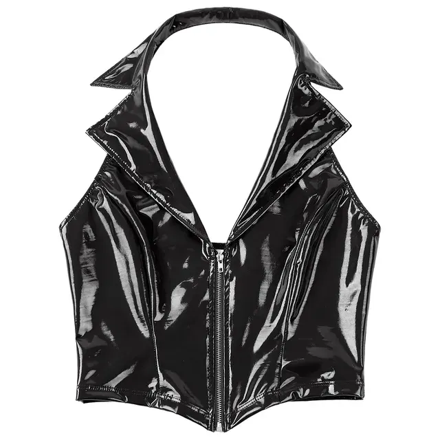 Latex-Weste Crop-Top 4
