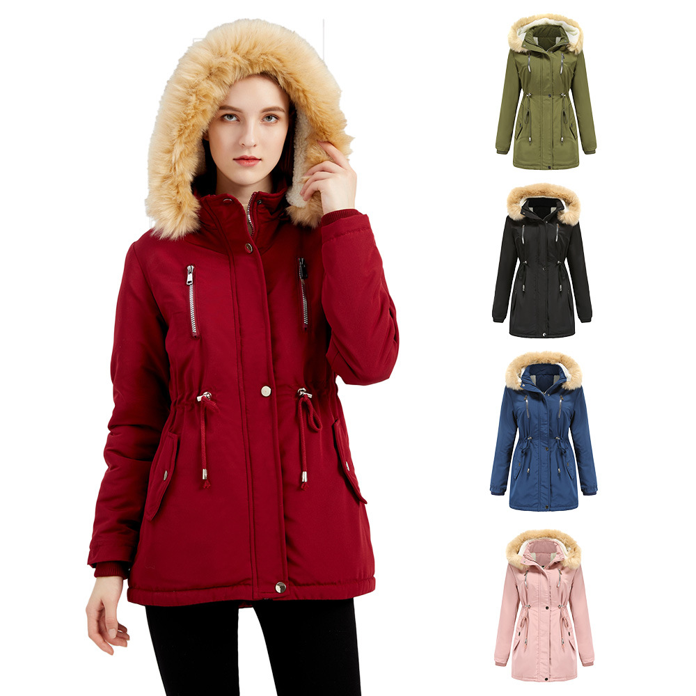 Damen-Fleecejacke mit Kapuze