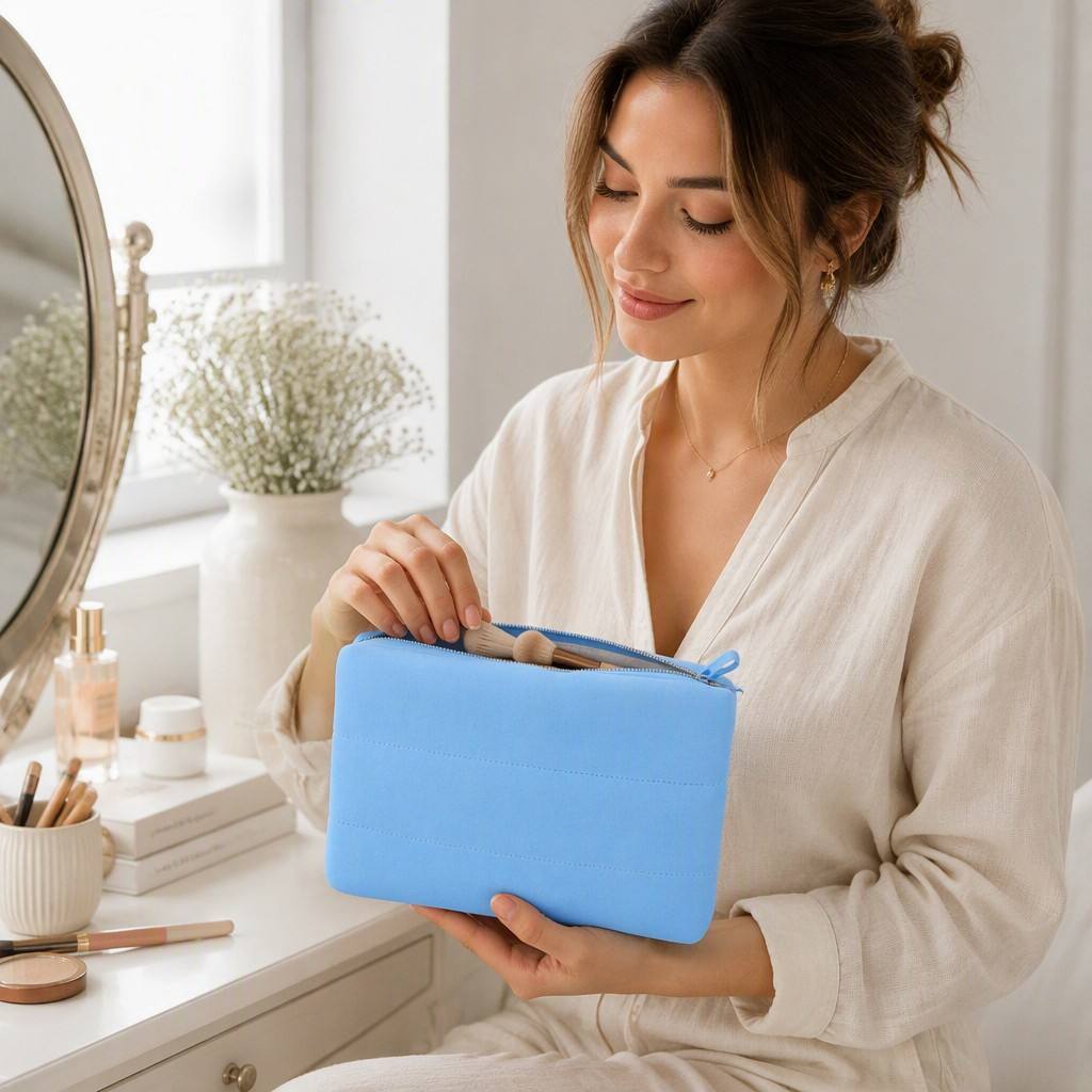Wasserdichte Neopren Kosmetiktasche mit großem Fassungsvermögen 2