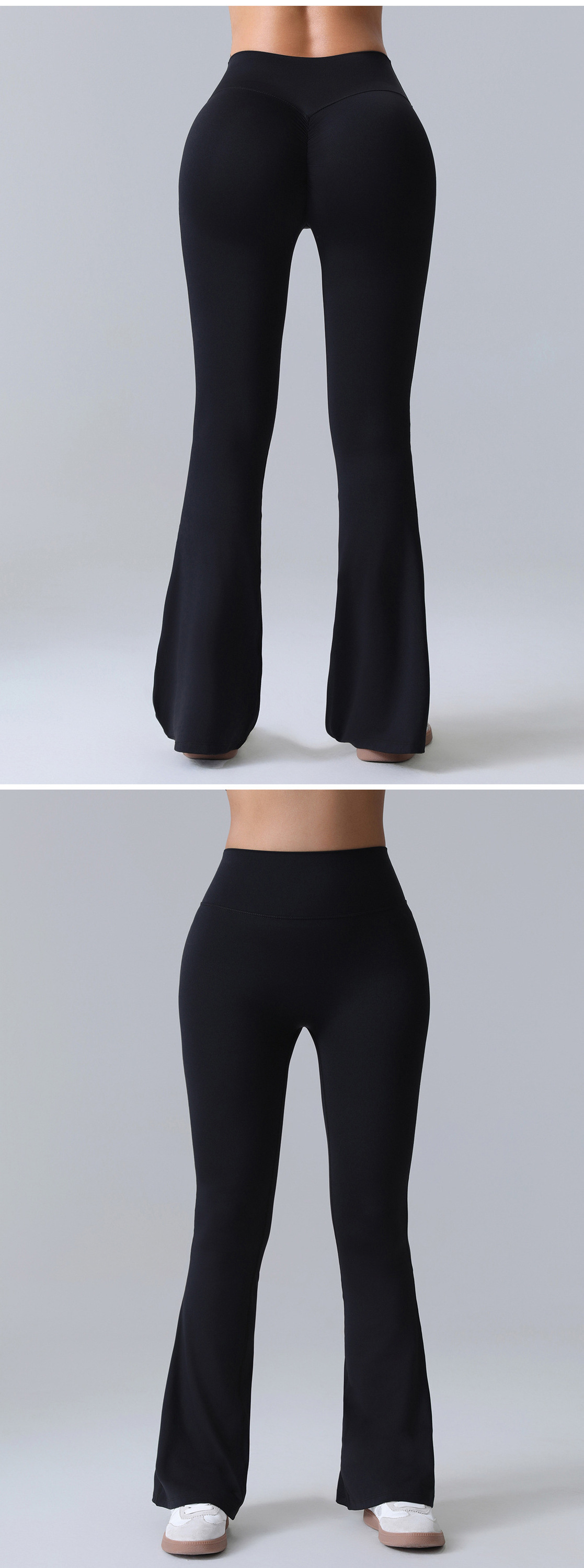 Flare-Workout-Leggings mit V-Rücken 4