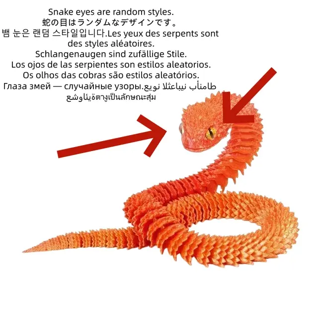 Realistische 3D-Schlangenfigur mit Gelenken 2