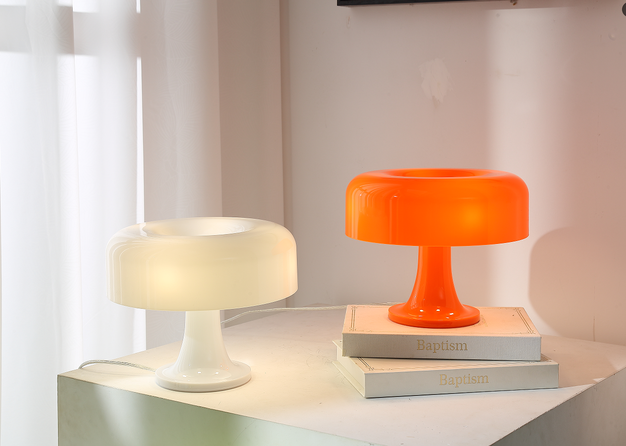 Orangefarbene Pilzlampe, dimmbar, 3 Modi 4