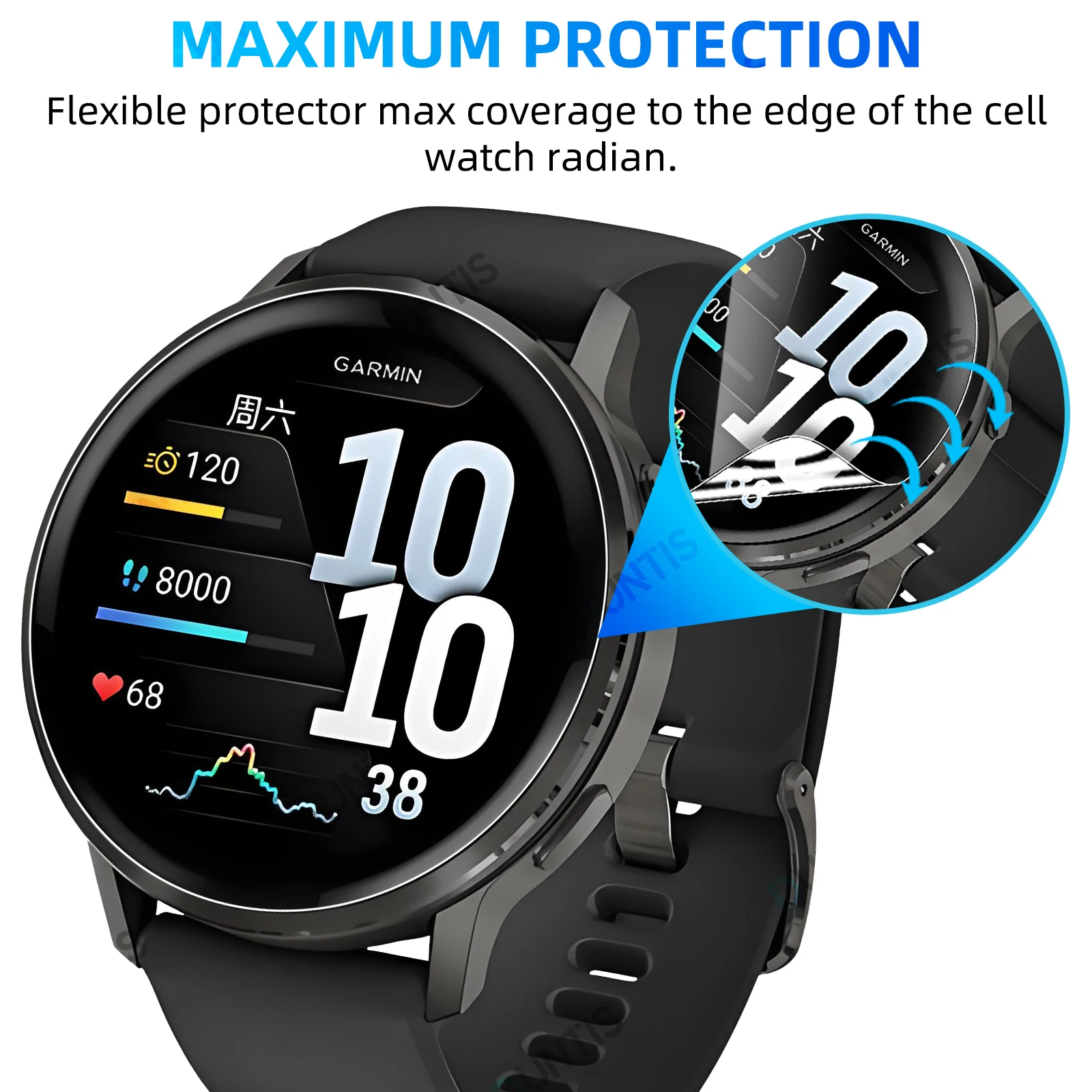 Hydrogel-Displayfolie für Smartwatch, 45 mm 3
