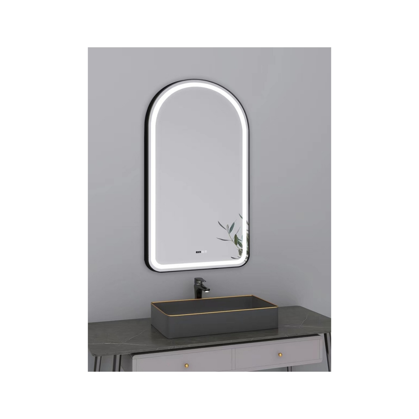 Beleuchteter LED-Wandspiegel modern 3