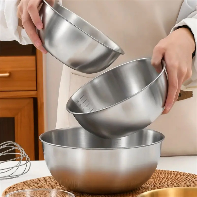 3-teiliges Edelstahl-Salatschüssel-Set 3
