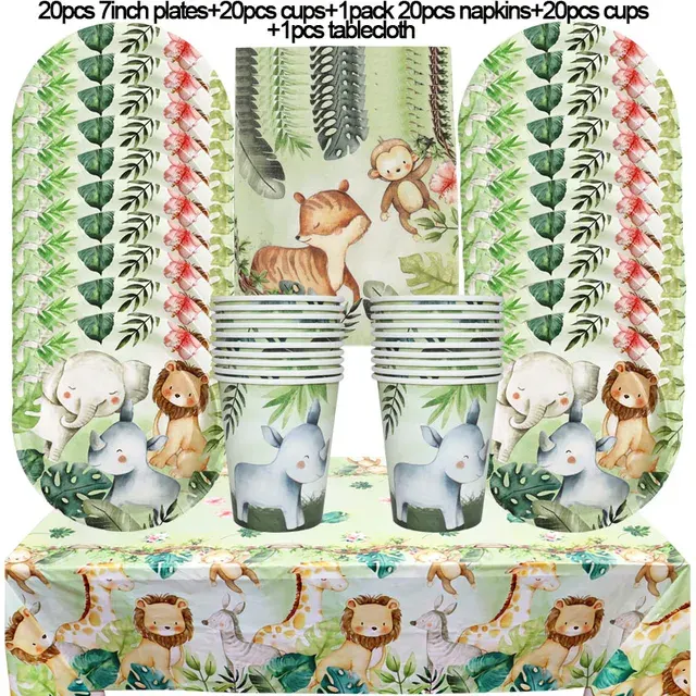 Dschungel Partygeschirr Set 4